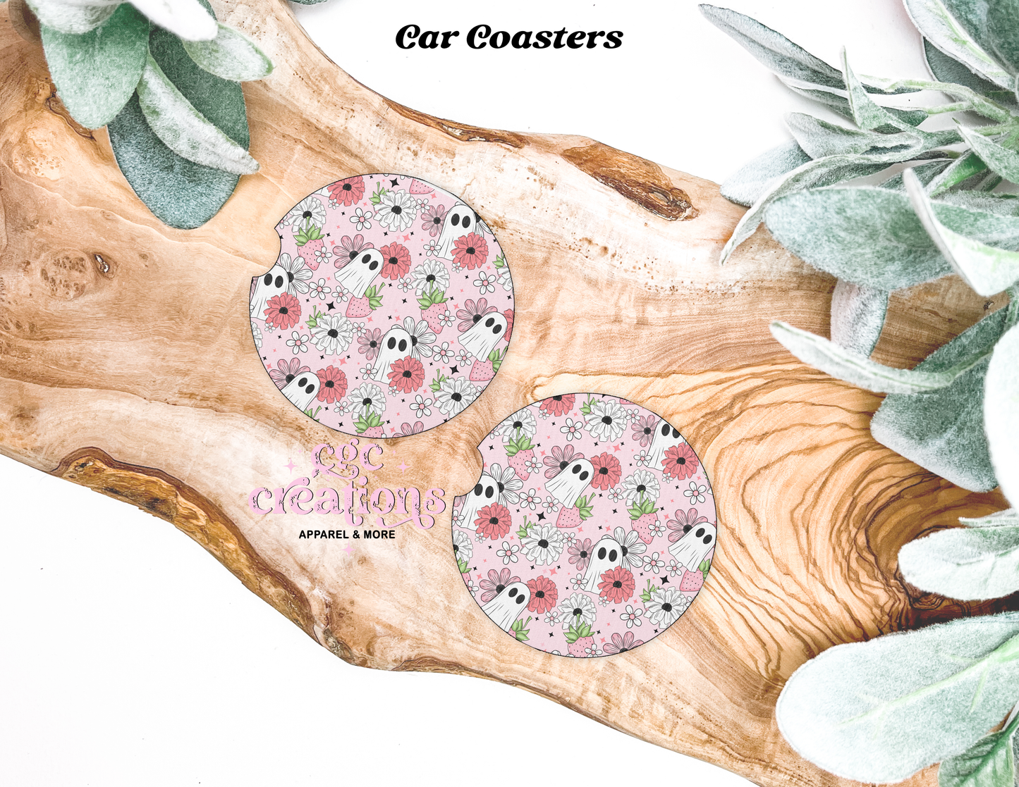Spring/Summer Ghostie Car Coasters