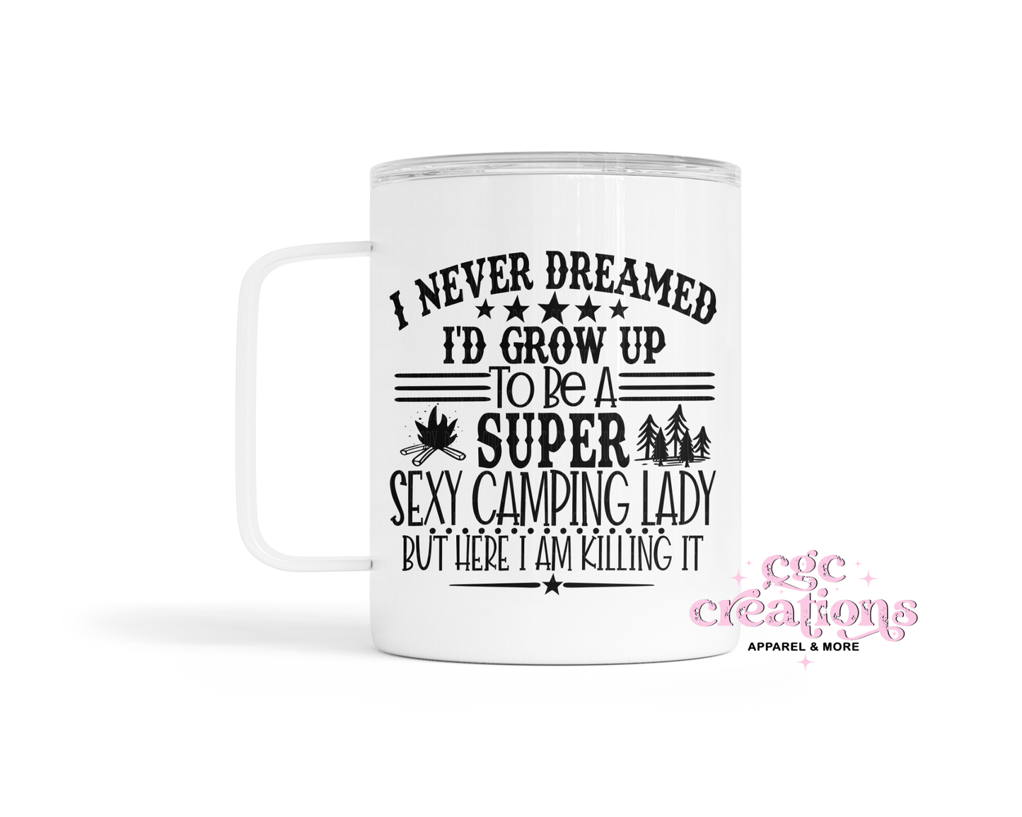 Super Sexy Camping Lady Insulated Coffee Tumbler