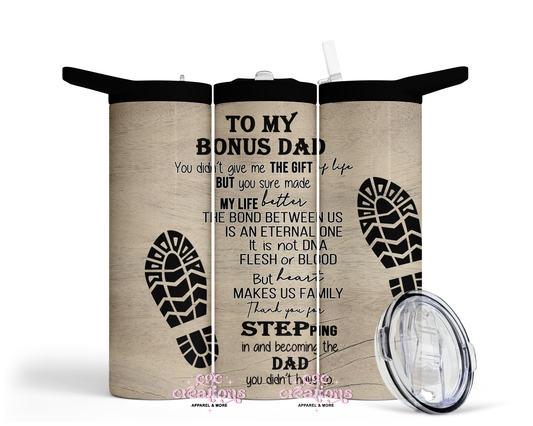 To My Bonus Dad 20oz Insulated Tumbler