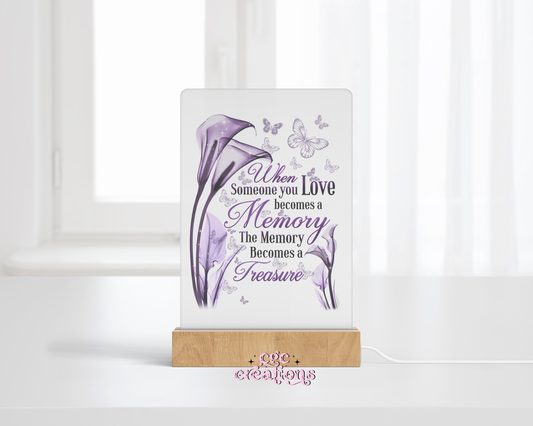 When Someone You Love Becomes A Memory Memorial LED Night Light