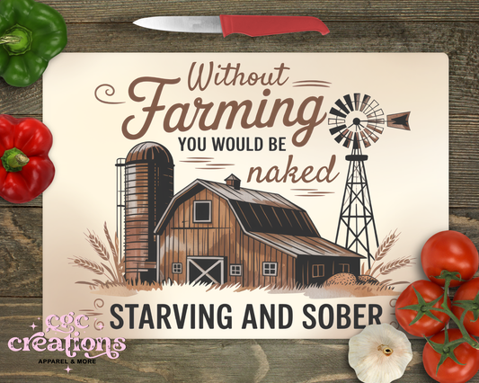 Without Farming Glass Cutting Board