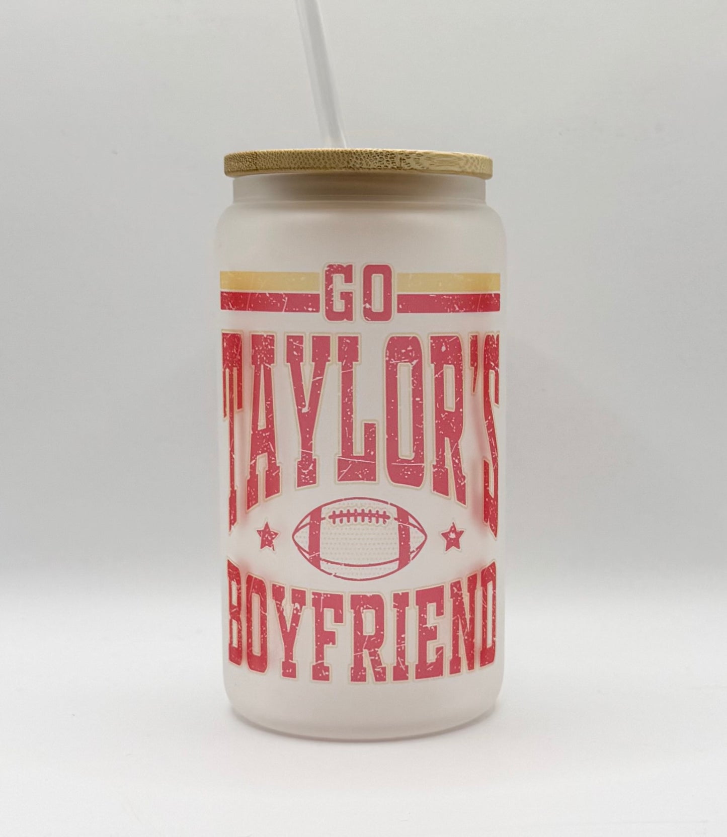 Go Taylors Boyfriend 16oz Glass Cup With Lid