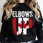 Elbows Up (DISTRESSED FONT) Crewneck Sweatshirt