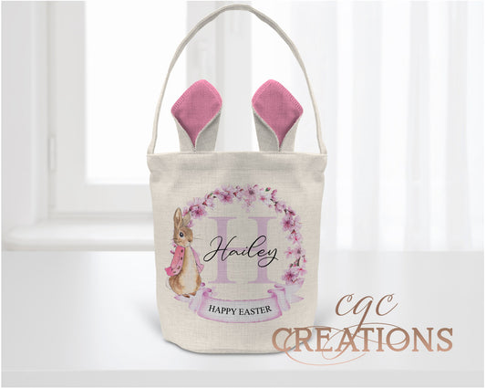 Personalized Rabbit Monogram Easter Bags