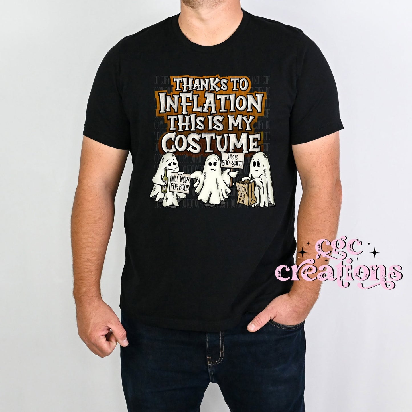 Due To Inflation This Is My Costume Apparel(t-shirt or crewneck sweatshirt or hoodie)