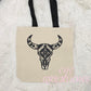 Aztec Bull Canvas Tote Bag