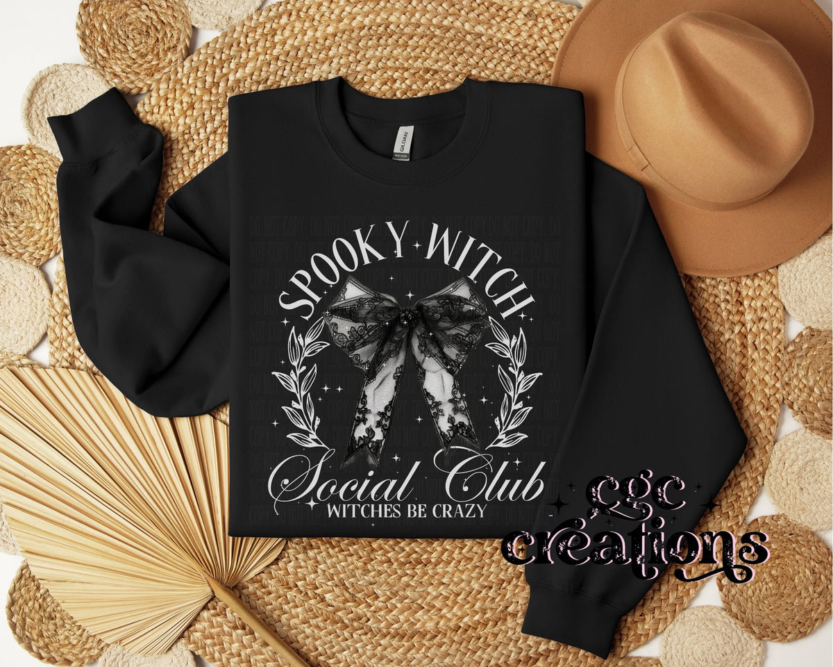 Spooky Witch Social Club Apparel(t-shirt or crewneck sweatshirt or hoodie)