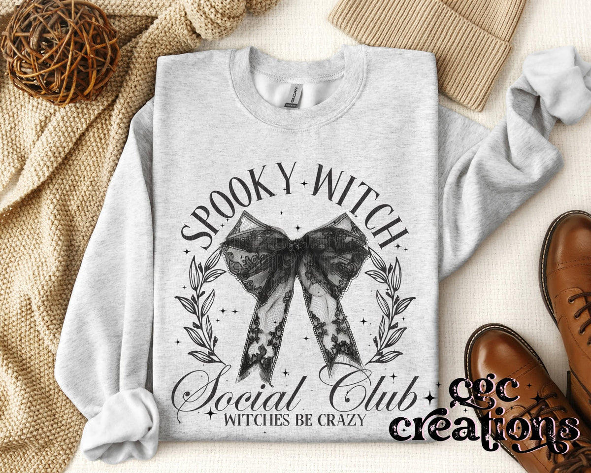 Spooky Witch Social Club Apparel(t-shirt or crewneck sweatshirt or hoodie)