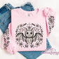 Floral Bat With Sleeve Design for crewneck and hoodie only)Apparel(t-shirt or crewneck sweatshirt or hoodie)