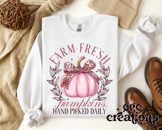Farm Fresh Pumpkins Apparel(t-shirt or crewneck sweatshirt or hoodie)
