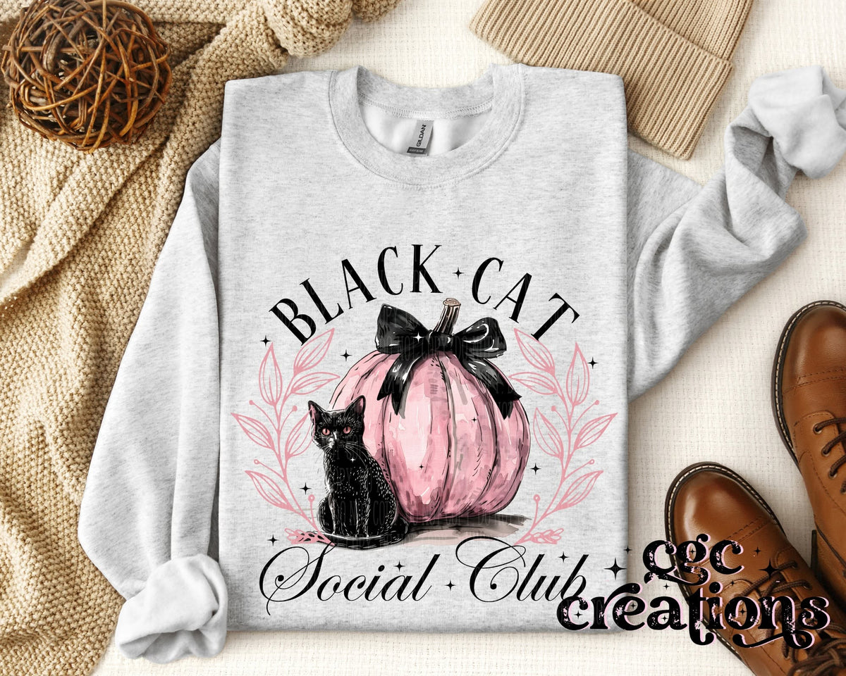 Black Cat Social Club Apparel(t-shirt or crewneck sweatshirt or hoodie)