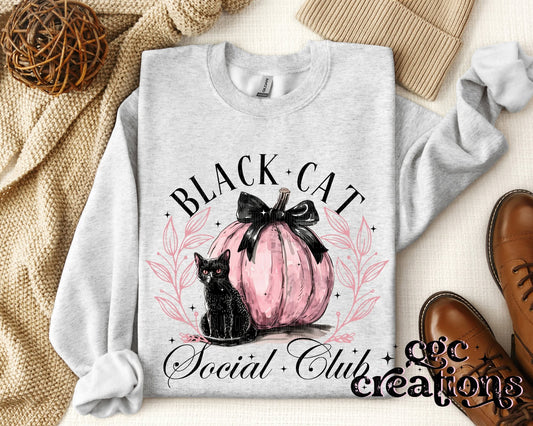 Black Cat Social Club Apparel(t-shirt or crewneck sweatshirt or hoodie)