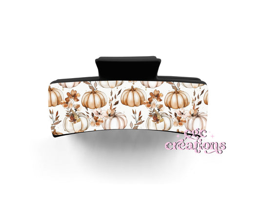 Fall Pumpkin Claw Hair Clip