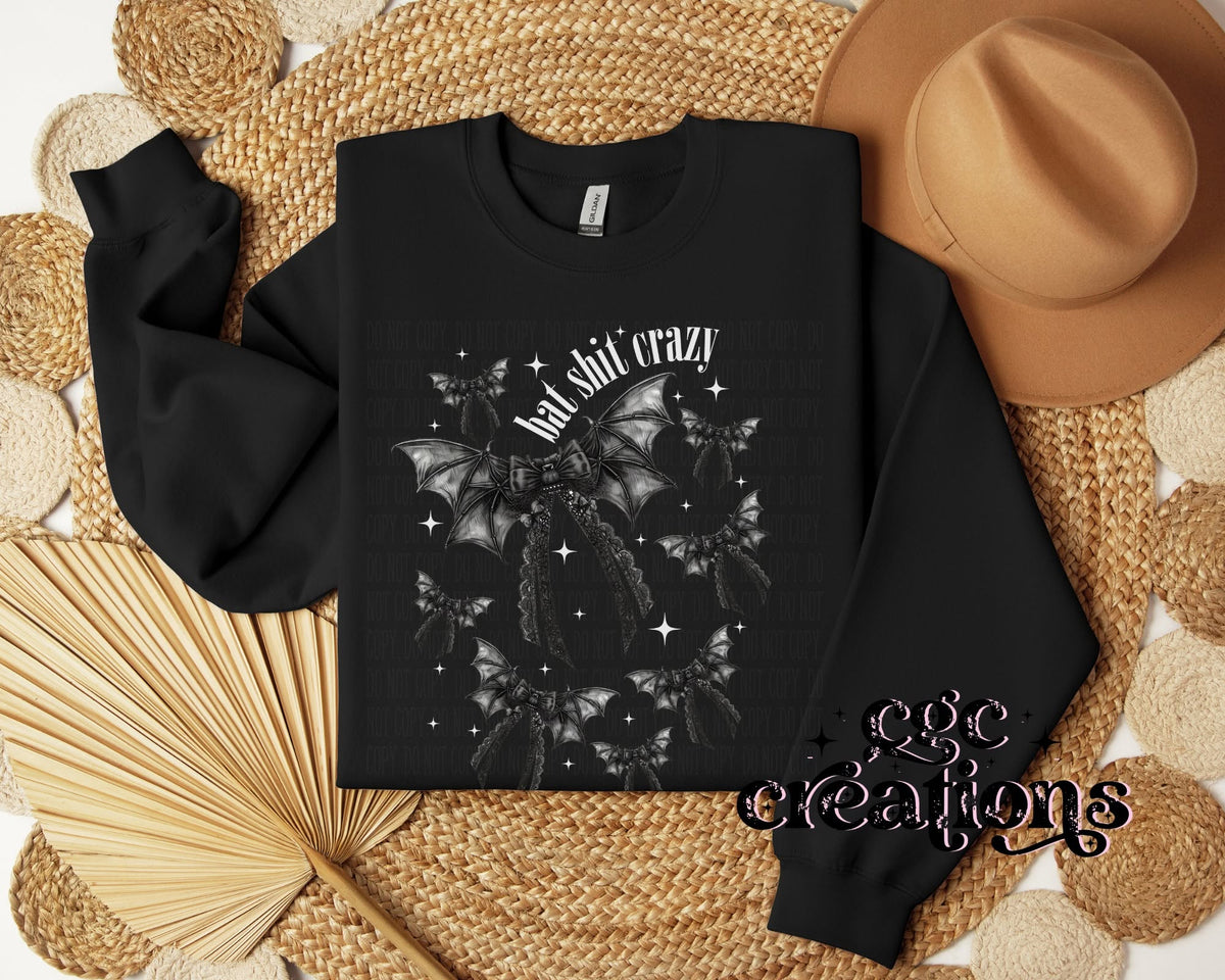 Bat Shit Crazy Apparel(t-shirt or crewneck sweatshirt or hoodie)