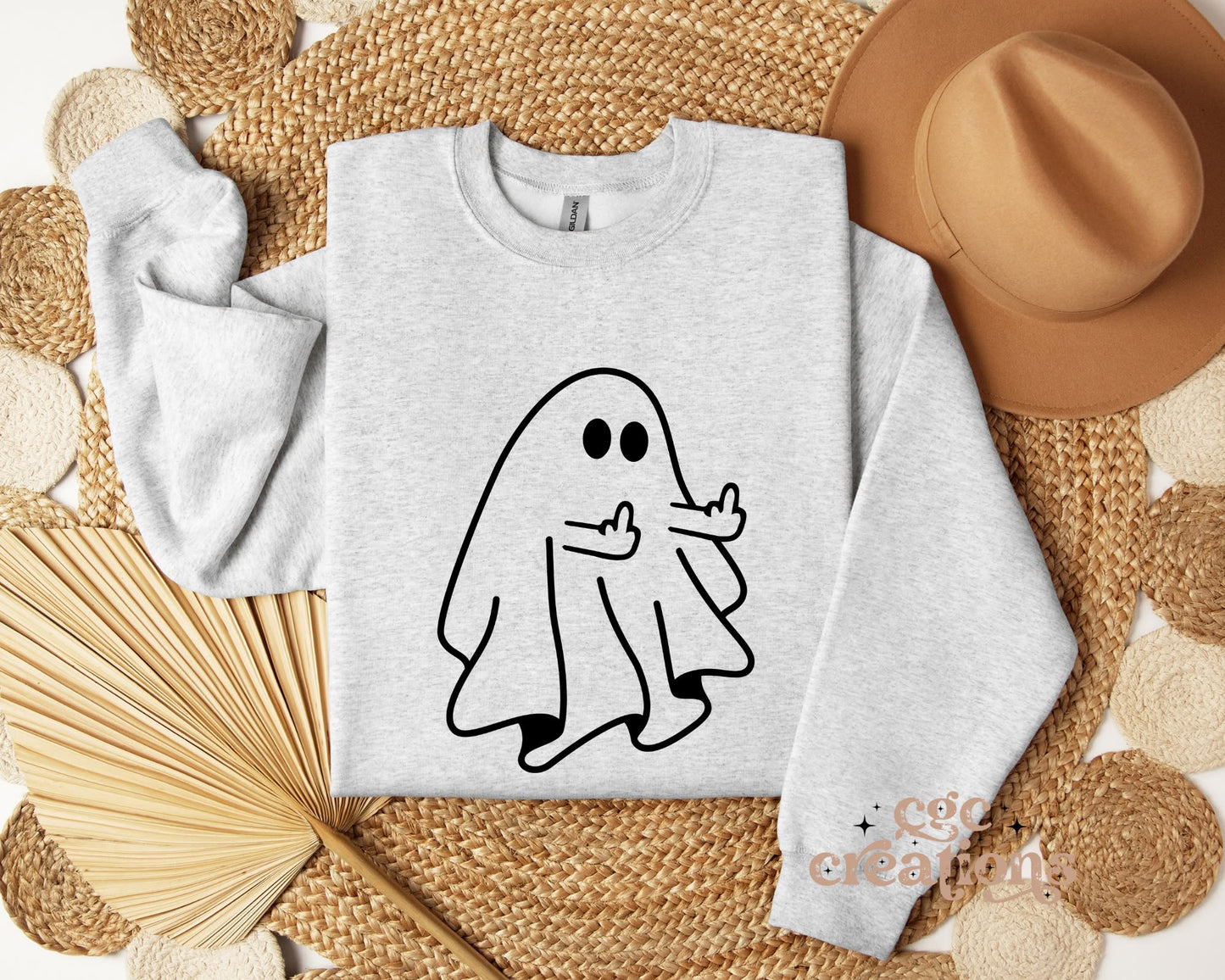 Middle Finger Ghostie Apparel(t-shirt or crewneck sweatshirt or hoodie)