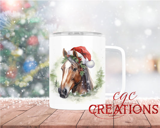 Christmas Horse Insulated Coffee Tumbler