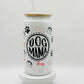 Dog Mama 16oz Glass Cup With Lid