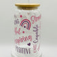 Positive Affirmations 16oz Glass Cup With Lid