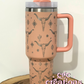 Salmon pink-Western Bullhorn 40 oz Insulated Tumbler