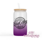 Badass Bestie 16oz Glass Cup With Lid