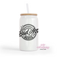 Badass Bestie 16oz Glass Cup With Lid