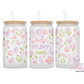 Best Mom Ever 16oz Glass Cup With Lid