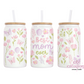 Best Mom Ever 16oz Glass Cup With Lid