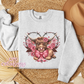 Cute Heart Highland Cow Crewneck Sweatshirt
