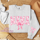 Mama Floral Toile Pink Coquette Crewneck Sweatshirt