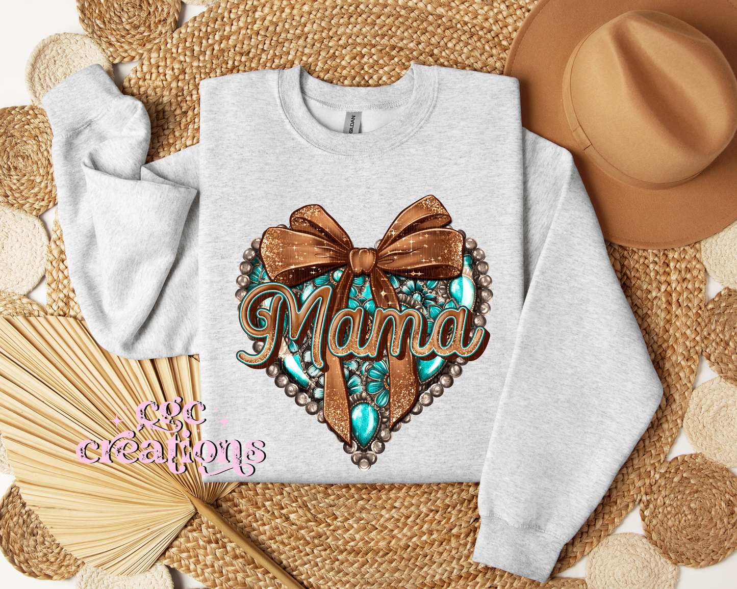 Western Mama Heart Crewneck Sweatshirt