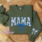 Mama Floral Toile Blue Coquette Crewneck Sweatshirt