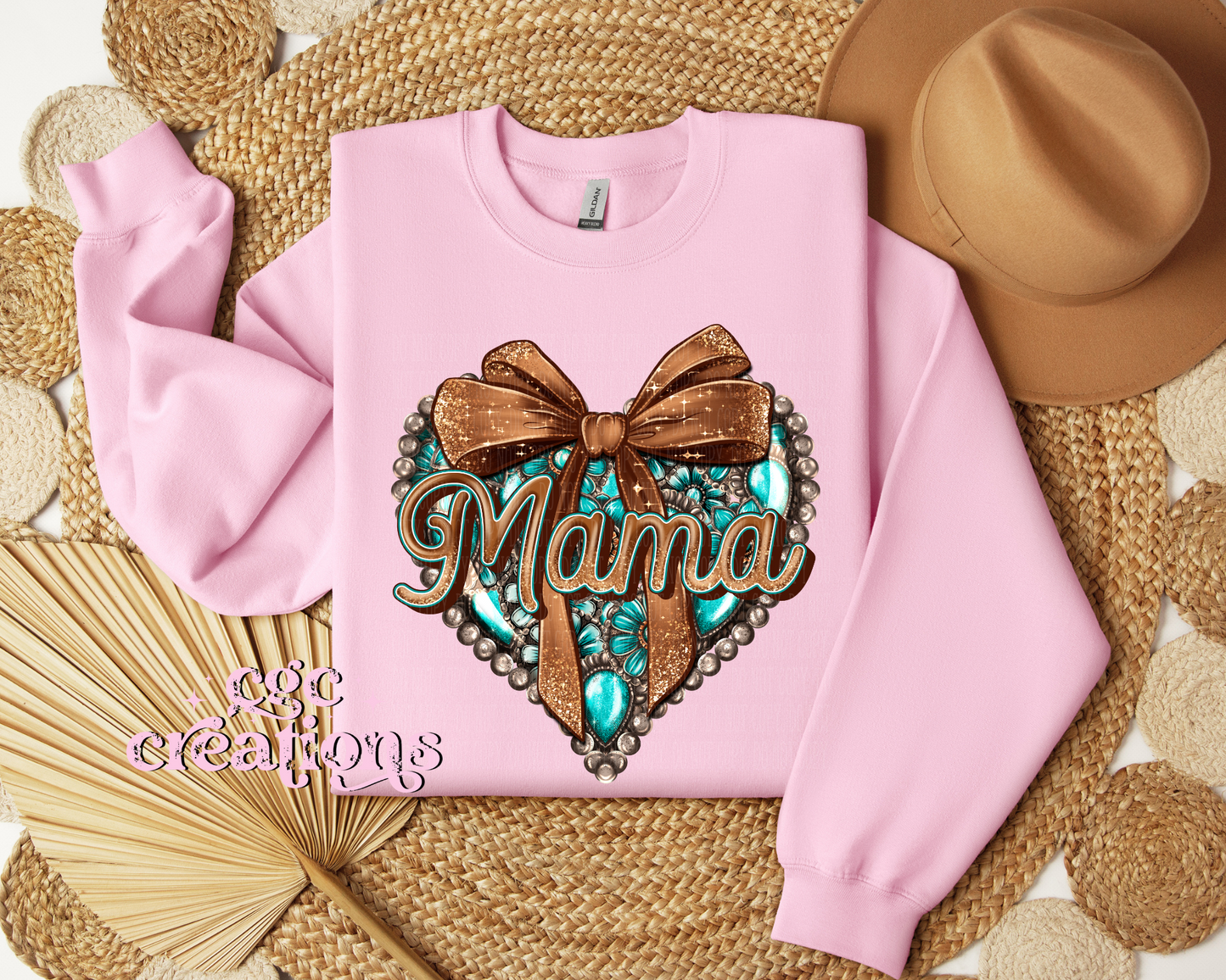 Western Mama Heart Crewneck Sweatshirt