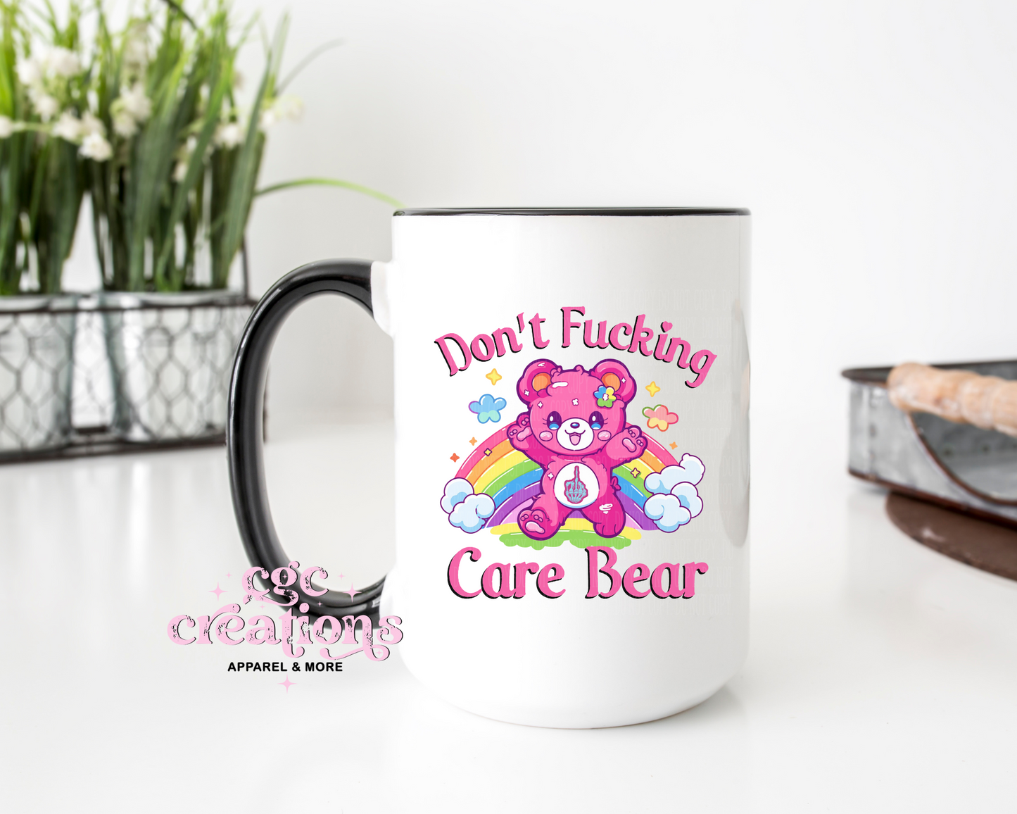 Don't Fucking Care Bear 15 oz Ceramic Coffee Mug