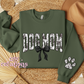 Dog Mom Floral Toile Black Coquette Crewneck Sweatshirt