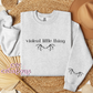 Violent Little Thing - Black Print Crewneck Sweatshirt