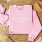 Violent Little Thing - White Print Crewneck Sweatshirt