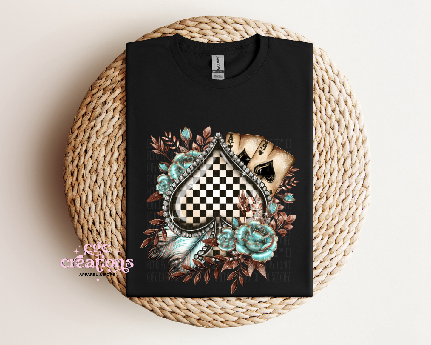 Checkered Spade #1  T-Shirt