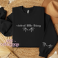 Violent Little Thing - White Print Crewneck Sweatshirt