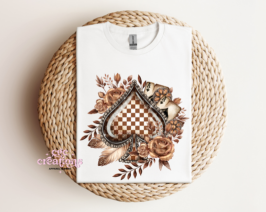 Checkered Spade #2  T-Shirt