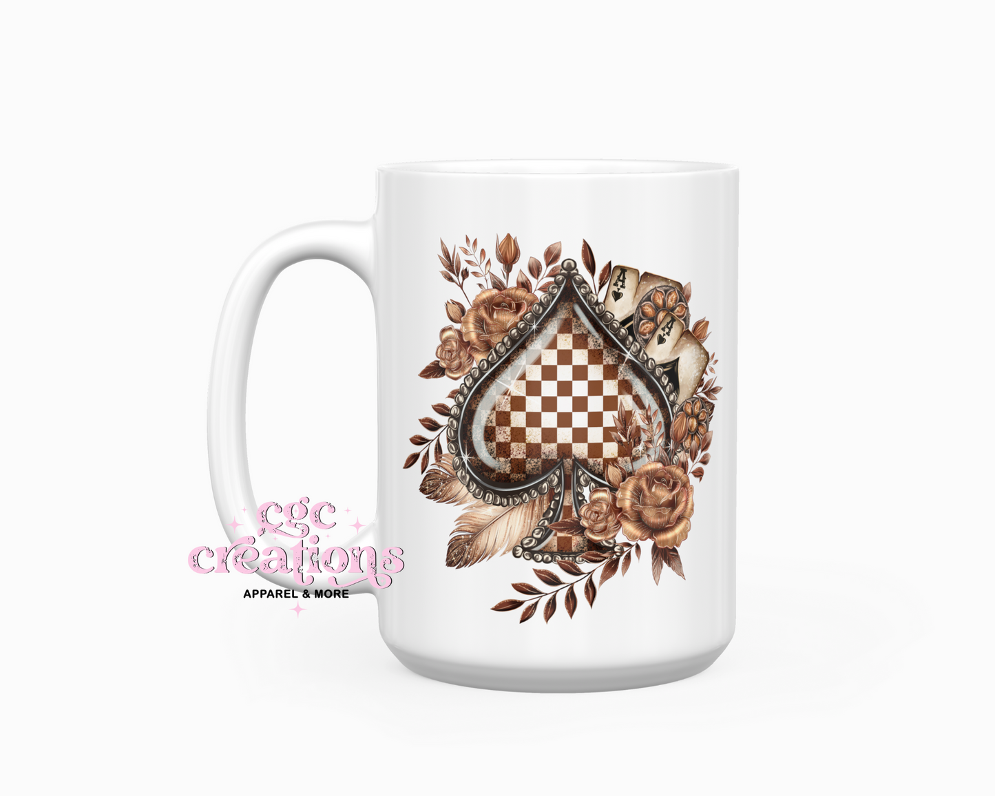 Checkered Spade #2 15oz Coffee Mug