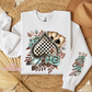 Checkered Spade With Sleeve Design #1 Crewneck Sweatshirt