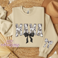 Mama Floral Toile Black Coquette Crewneck Sweatshirt
