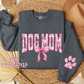 Dog Mom Floral Toile Pink Coquette Crewneck Sweatshirt