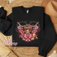 Cute Heart Highland Cow Crewneck Sweatshirt