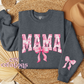Mama Floral Toile Pink Coquette Crewneck Sweatshirt