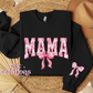 Mama Floral Toile Pink Coquette Crewneck Sweatshirt