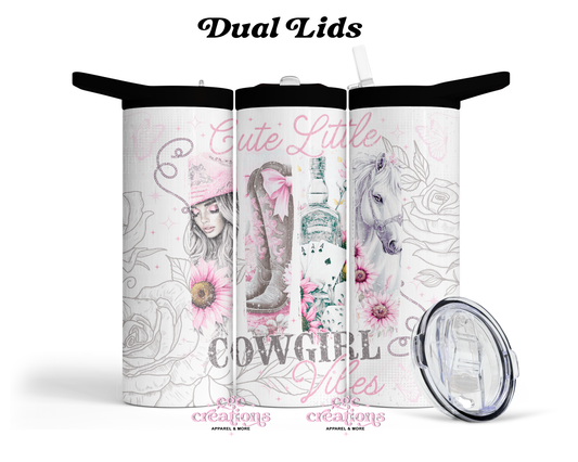 Cute Little Cowgirl Vibes 20oz Insulated Tumbler