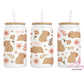 Capybara 16oz Glass Cup With Lid