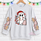 Christmas Ghost With Sleeves For Crewneck Sweatshirt And Hoodie ONLY Apparel(t-shirt or crewneck sweatshirt or hoodie)
