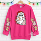 Christmas Ghost With Sleeves For Crewneck Sweatshirt And Hoodie ONLY Apparel(t-shirt or crewneck sweatshirt or hoodie)